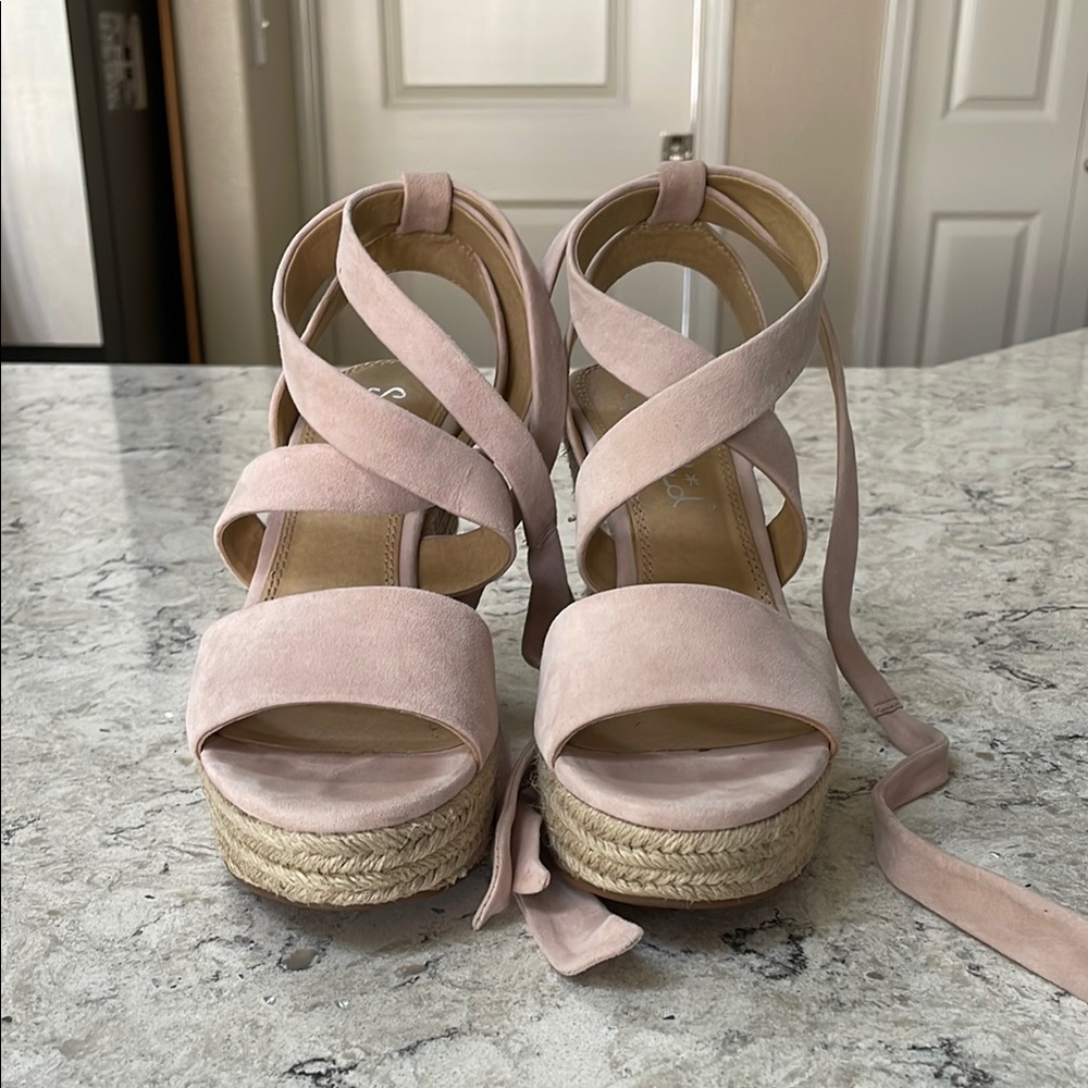 Splendid Pink Espadrille Platform Sandals